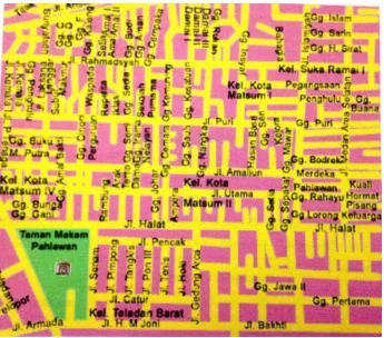 Gambar 4.1 Peta Wilayah Kerja Puskesmas Kota Matsum 
