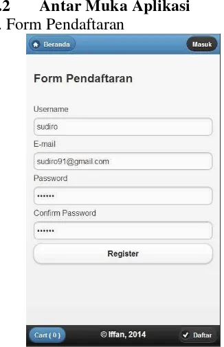 Gambar 2. Form Pendaftaran 