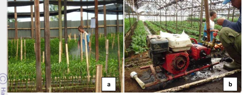 Gambar 16. (a) Aplikasi Pestisida dan (b) Mesin Compressor 