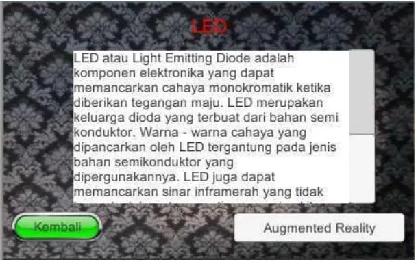 Gambar 4.10 Informasi Objek LED 