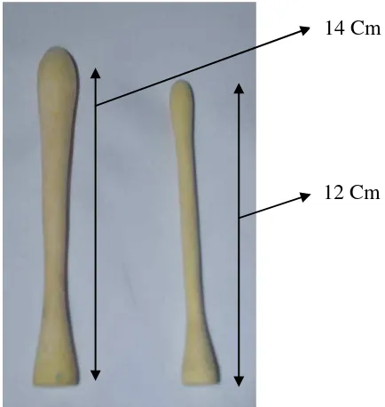 Gambar 19. (a) Ukuran Palu-palu Gendang Indung 