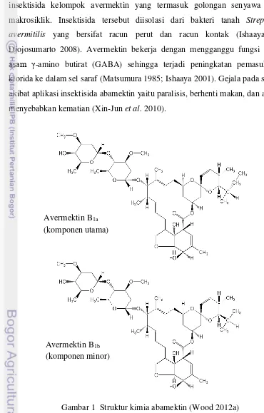 Gambar 1  Struktur kimia abamektin (Wood 2012a) 