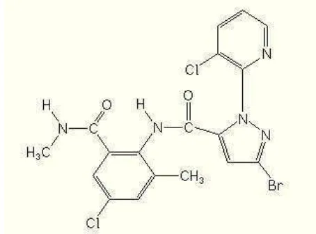 Gambar 2  Struktur kimia klorantraniliprol (PCPA-R 2012) 