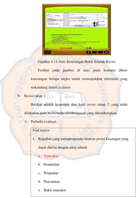 Gambar 4.14 Slide Keterangan Bukti Setelah Revisi 