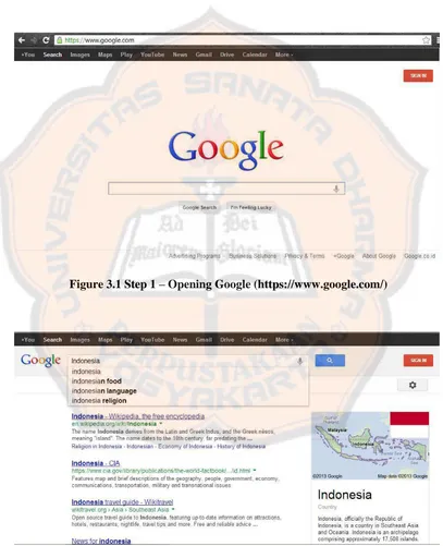 Figure 3.1 Step 1 – Opening Google (https://www.google.com/) 