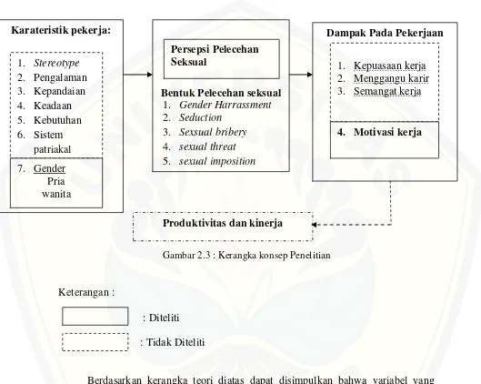 Gambar 2.3 : Kerangka konsep Penelitian 