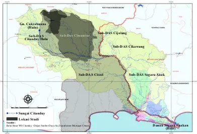 Gambar 16. Peta Daerah Aliran Sungai (DAS) Citanduy 