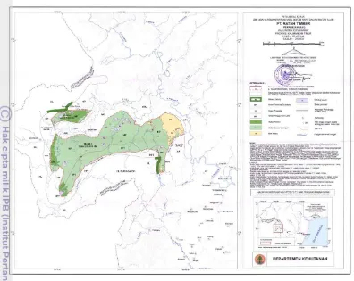 Gambar 5  Peta areal kerja Izin Usaha Pemanfaatan Hasil Hutan Kayu dalam  