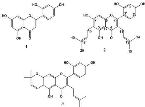 Tabel 1. Data 1H NMR norartokarpetin (1)