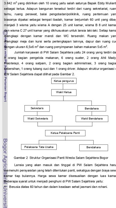 Gambar 2  Struktur Organisasi Panti Wreda Salam Sejahtera Bogor 