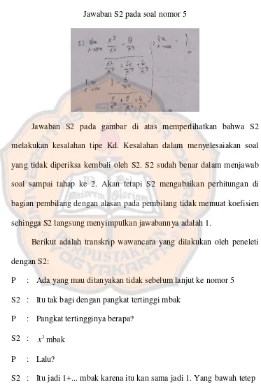 Gambar 4.16Jawaban S2 pada soal nomor 5