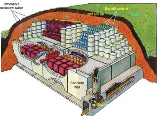 Fig 1. Concept of radioactive waste repository for near surface disposal system  