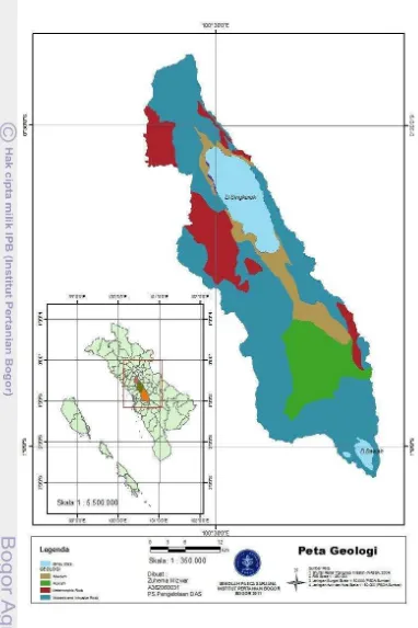 Gambar 20 Peta geologi DTA Singkarak. 