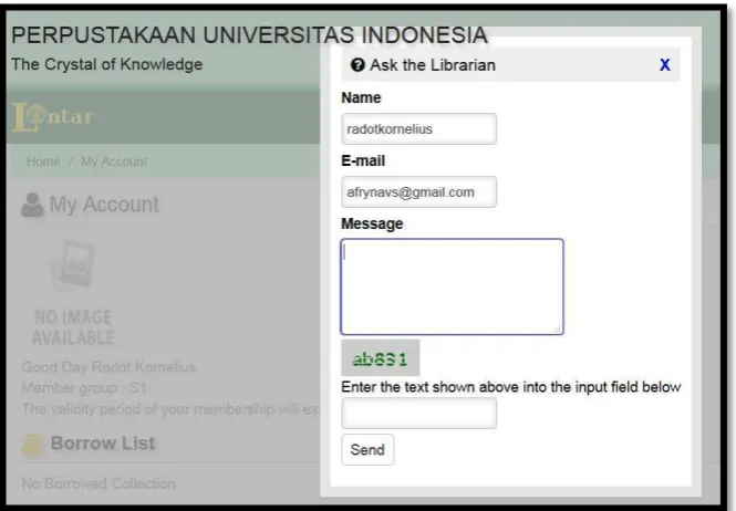 Gambar 3. Tampilan Ask a Librarian 