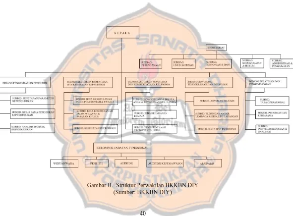 Gambar II.  Struktur Perwakilan BKKBN DIY (Sumber: BKKBN DIY)