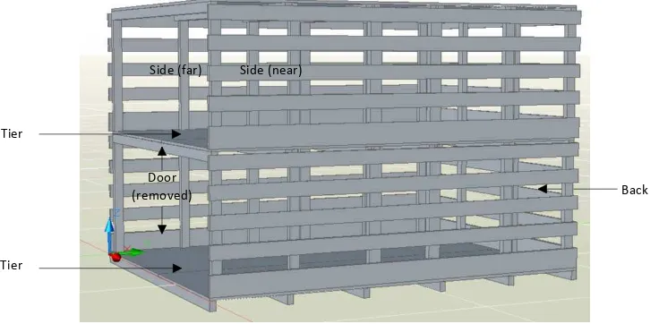 Figure 3: Example of a 2-tier crate used for aircraft transport of livestock 