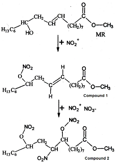 Fig 3. Formation  of  NO2+acetic acid anhydride 