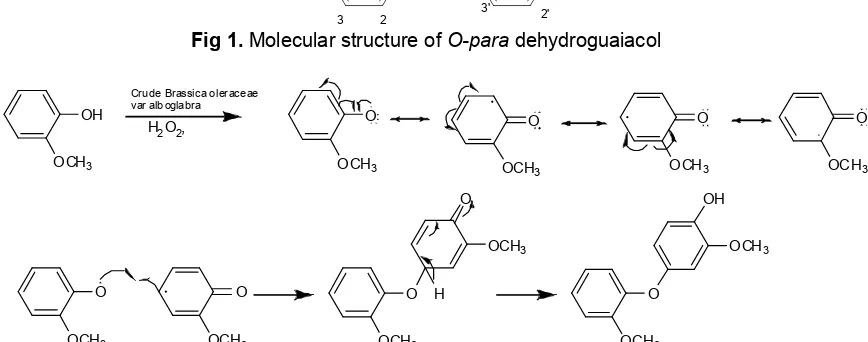 Fig 1. Molecular structure of O-para dehydroguaiacol