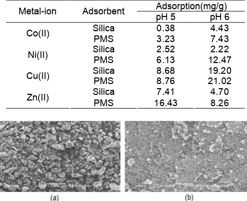Table 3. Parameter result of the adsorption study