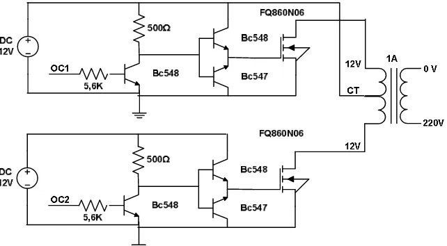 Gambar  4. Design Elektronik Inverter DC to AC 
