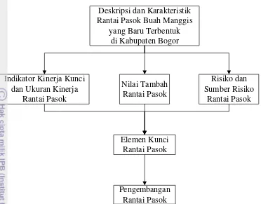 Gambar 1 Kerangka pikir analisis kinerja rantai pasok buah manggis. 