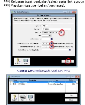 Gambar 2.50 Membuat Kode Pajak Baru (P10) 