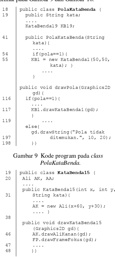 Gambar 9  Kode program pada class 