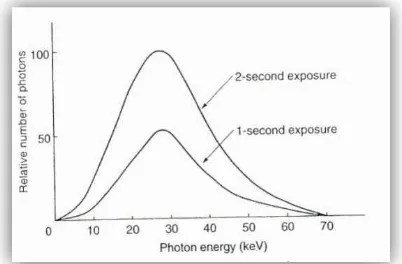 Gambar 1. Grafik spektrum energi foton berdasarkan waktu1