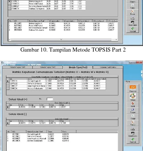 Gambar 10. Tampilan Metode TOPSIS Part 2 