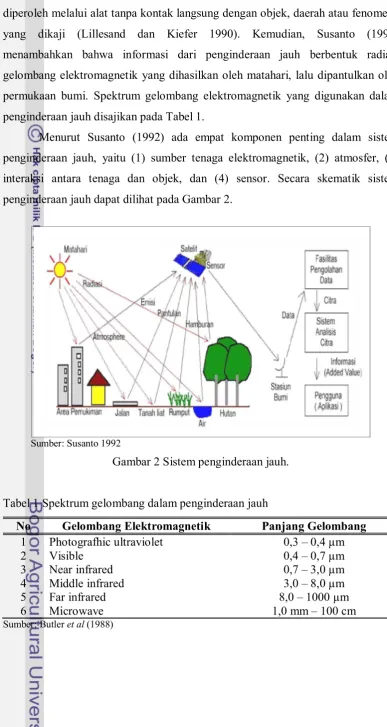 Gambar 2 Sistem penginderaan jauh. 