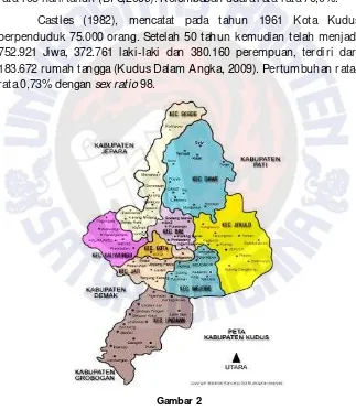 Gambar 2 Peta Wilayah Kabupaten Kudus 