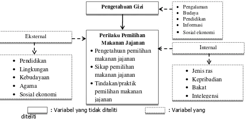 Gambar 1. Kerangka Pikir (Modifikasi dari Notoatmodjo (2003) dan Sunaryo (2004)) 