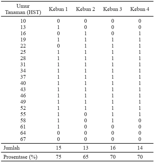 Tabel 1. Skore pengujian pengolah citra dalam mengenali tanaman jagung
