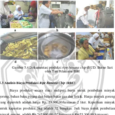 Gambar 5.4 Dokumentasi produksi ripe banana chip di UD. Burno Sari 