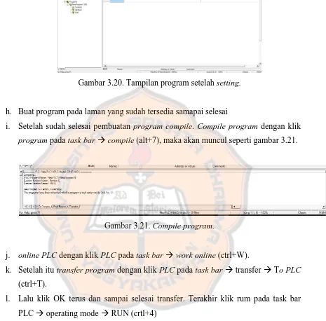 Gambar 3.21. Compile program. 