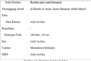 Gambar 4.5. Deskripsi katalog koleksi 