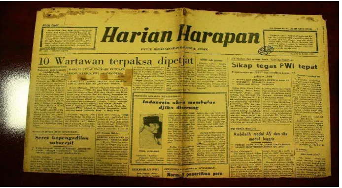 Gambar 7. Harian Harapan edisi Kamis 14 Januari 1965 (Sumber: Koleksi Pribadi). 