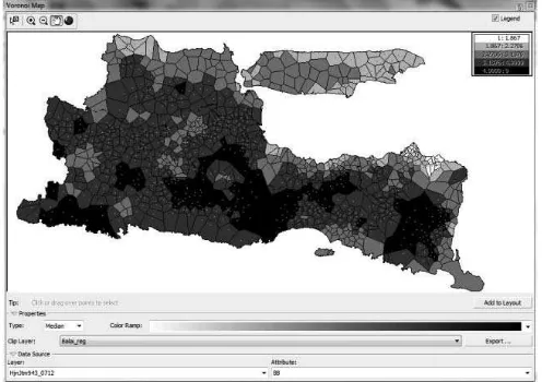 Gambar 9.  Voronoi map bulan basah