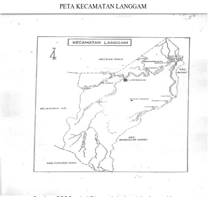 Gambar 1 PETA KECAMATAN LANGGAM 