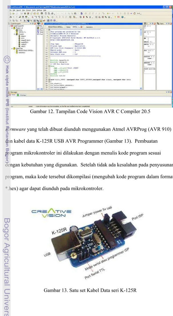 Gambar 12. Tampilan Code Vision AVR C Compiler 20.5 