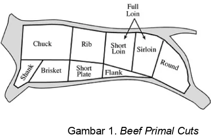 Gambar 1. Beef Primal Cuts