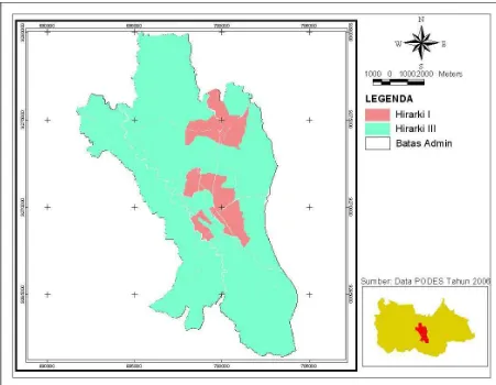 Gambar 5. Peta Indeks Pertumbuhan Ekonomi Desa di Kota Bogor 