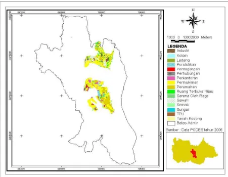 Gambar 7. Peta Penggunaan/Penutupan Lahan Hirarki I Kota Bogor 