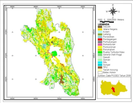 Gambar 8. Peta Penggunaan/Penutupan Lahan Hirarki III Kota Bogor 