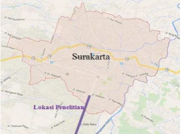 Gambar 2 . Peta Lokasi Penelitian (https://www.google.com/maps) 