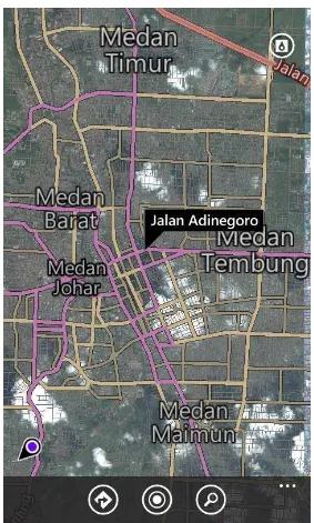 Gambar 2. Peta: Lokasi Student Centre HMI, sejak 1973, di Jalan Adinegoro No. 15, 