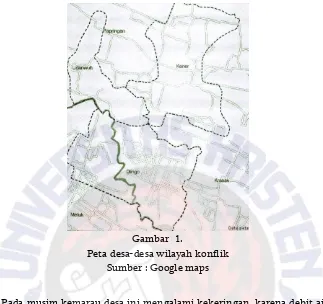 Gambar  1.  Peta desa-desa wilayah konflik 