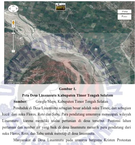 Gambar 1. Peta Desa Linamnutu Kabupaten Timor Tengah Selatam 