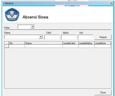 Gambar 15  Halaman content Absensi Siswa. 