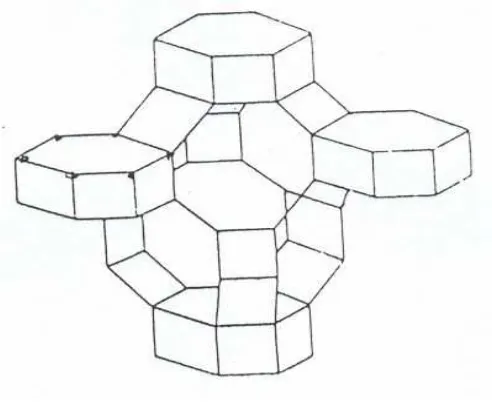 Gambar 5. Struktur Chabazite (Dyer, 1988: 1). 